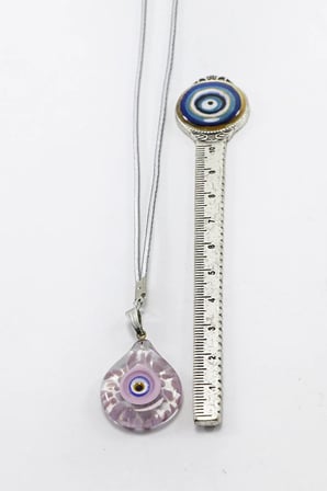 Murano Damla Pembe Kırıntılı El Yapımı Cam Nazar Boncuklu Dikiz Ayna Süsü, Yeni Araba Hediyesi