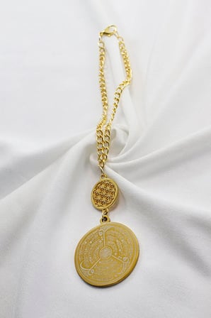 Yaşam Çiçeği Çelik Ön Allah Ayetel Kürsi Arka Felak Nas Ihlas Araba Dikiz Ayna Süsü Gold