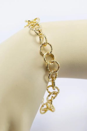 Büyük Halka Bileklik, Laklı Gold Kaplama Özel tasarım Hediyelik aksesuar