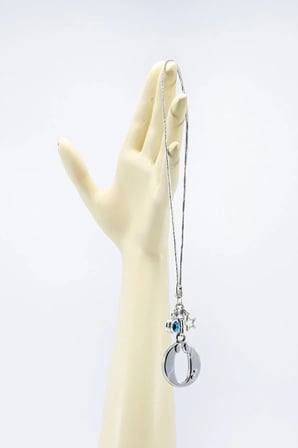 Metal Nazar Boncuğu Yıldız Ü Harfli Dikiz Ayna Süsü, Elastik İpli Hediyelik Yeni Araba Hediyesi