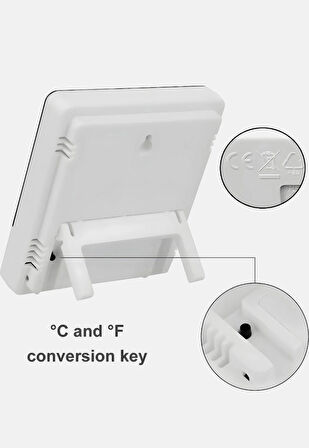 HTC DİJİTAL TERMOMETRE SICAKLIK VE NEM ÖLÇER MASA SAATİ ALARM