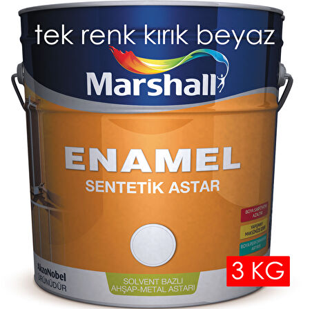 MARSHALL ENAMEL SENTETİK ASTAR 3KG KIRIK BEYAZ