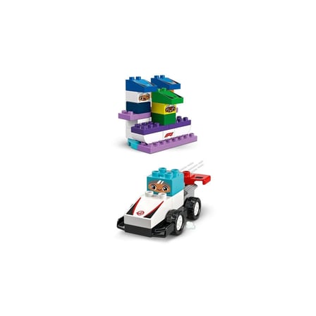10445 Lego Duplo F1 Takımı Yarış Arabaları ve Sürücüleri 70 parça +2aş