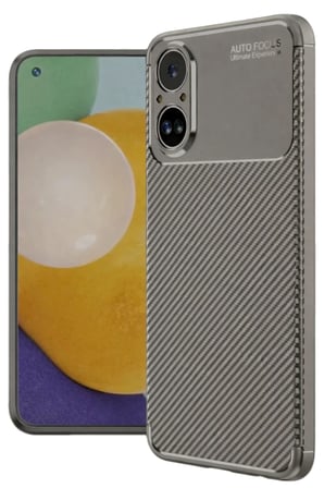 Realme 12 Lite Kılıf Auto Focus Karbon Kapak - Gri