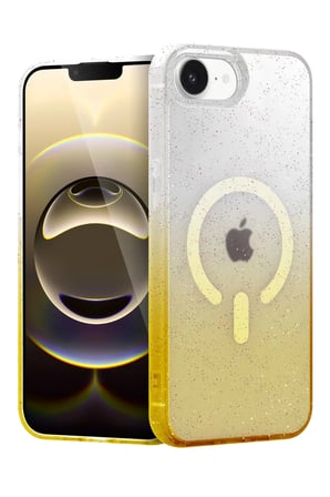 Apple iPhone 16E Pummel Shiny Magsafe Kapak - Gold