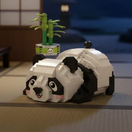 LZ-8804 Loz Dinlenen Panda 340 Parça Block Oyuncak