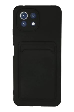 Xiaomi Mi 11 Kılıf Kelvin Kartvizitli Silikon - Siyah