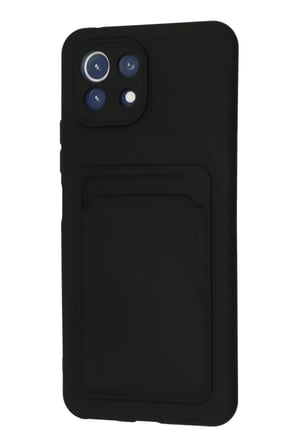 Xiaomi Mi 11 Kılıf Kelvin Kartvizitli Silikon - Siyah
