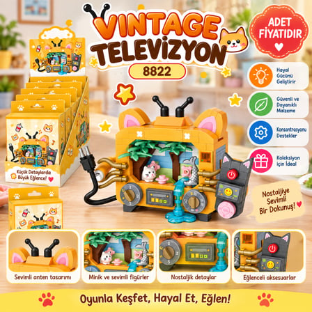 8822 TELEVİZYON MODEL 360 PARÇA BLOCK OYUNCAK adet fiyatıdır