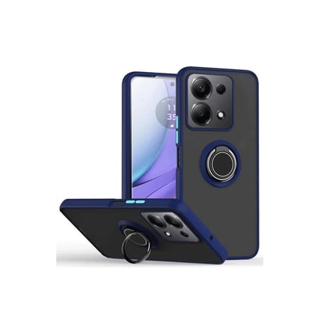 Xiaomi Redmi Note 13 Pro 5G Kılıf Montreal Yüzüklü Silikon Kapak - Lacivert