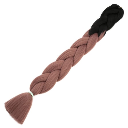 Afrika Örgülük Sentetik Ombreli Saç 100 Gr. - Siyah / Gülkurusu