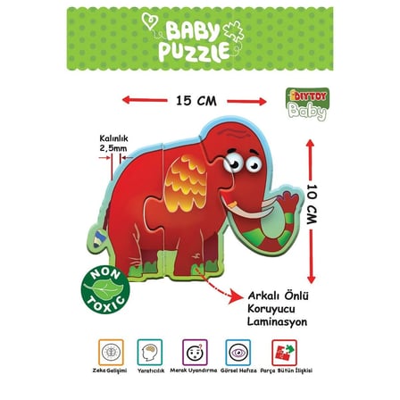 1727 Baby Puzzle Benim İlk Puzzlem Orman Hayvanları