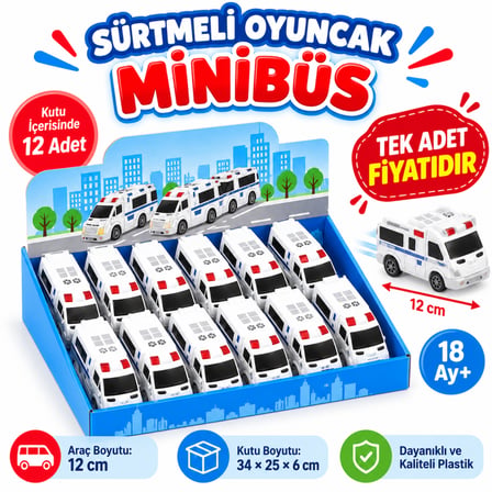 URT004-02 BY ŞEHRİN KIRILMAZLARI SÜRMELİ EKİP OTOSU (adet fiyatıdır)