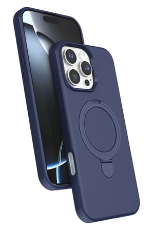 Apple iPhone 16 Pro Max Regal Magsafe Standlı Kapak - Lacivert