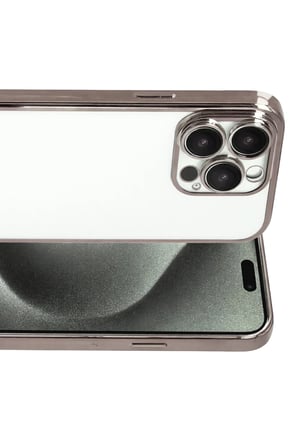 Apple iPhone 15 Pro Max Razer Lensli Silikon - Titan Gri