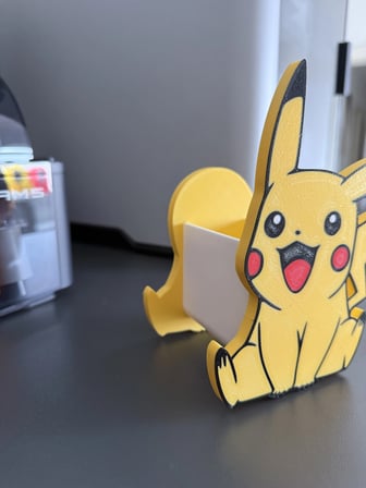 3D Baskı Sevimli Elektrik Fare Figürlü Kalemlik - Sarı Masaüstü Organizer