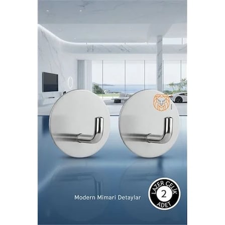 2'li Banyo Ve Mutfak Askı Seti - Sus304 Lazer Kesim Çelik Ultra Güçlü Yapışkanlı Askı