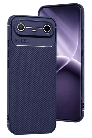 Tecno Spark Slim 5G Auto Focus Karbon Kapak - Lacivert