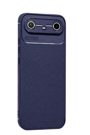 Tecno Spark Slim 5G Auto Focus Karbon Kapak - Lacivert