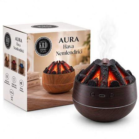 Aura Şömine Hava Nemlendirici Buhar Makine - Koku Giderici 8778