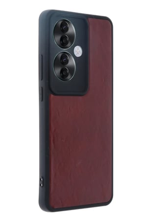 Oppo Reno 11F Kılıf Aras Deri Kapak - Bordo