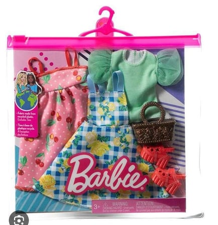 GWF04 Barbie'nin Kıyafet Koleksiyonu 2'li Paketler / +3 yaş