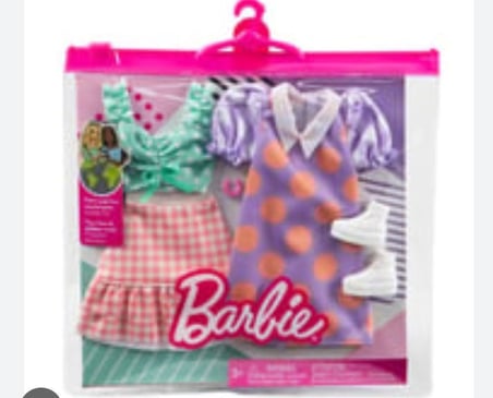 GWF04 Barbie'nin Kıyafet Koleksiyonu 2'li Paketler / +3 yaş