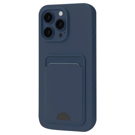 Apple iPhone 16 Pro Kılıf Kelvin Kartvizitli Silikon - Lacivert