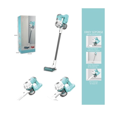LS8807Q Dikey Elektrik Süpürgesi Kapalı Kutu Yeşil-Gri 3 in1
