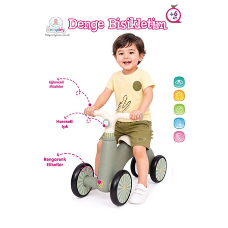 URT047001-YEŞİL Babycim Denge Bisikleti