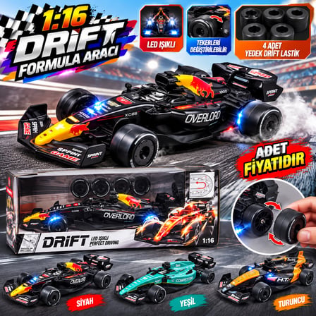 L2501-3 1:16 Led- 4 Yedek Drift Teker 3MODEL Formula Oyuncak Araba