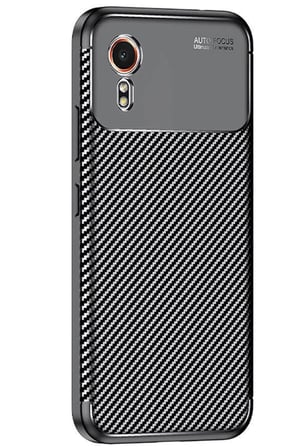 Samsung Galaxy XCover 7 Kılıf Auto Focus Karbon Kapak - Siyah