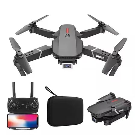 HD Kameralı E99 Pro Drone - 4K Çift Kamera 25 Dakika 200M Mesafe Başsız Model Gece Uçan WIFI Katlanabilir Drone