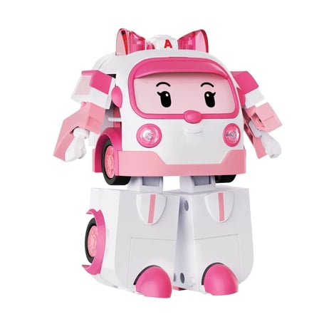 Polı MRT-687 Robocar Poli Büyük Transforming Robot Amber Sesli Ve Işıklı