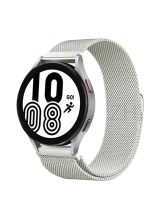 Samsung Galaxy Watch 4 Metal Mıknatıslı Kordon - Gümüş