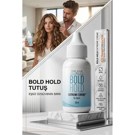 Protez Saç Yapıştırıcı - Peruk Ve Keratin Kaynak Saç İçin Görünmez Ve Uzun Süreli Yapıştırıcı Bold Hold 722311