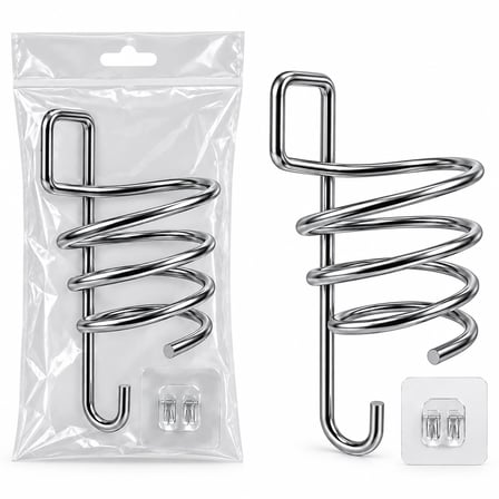 Krom Metal Fön Makinesi Askısı Yapışkanlı
