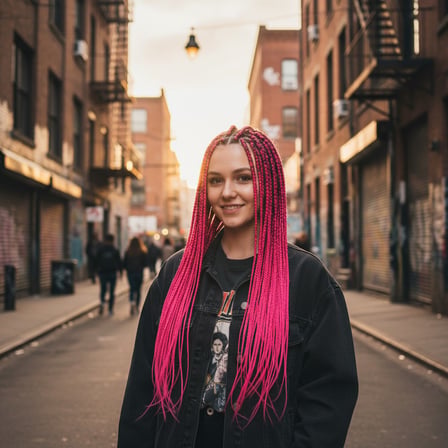 Afrika Örgüsü Ve Rasta İçin Sentetik Saç - Neon Pembe