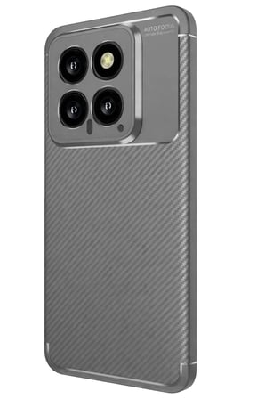 Xiaomi Mi 14T Kılıf Auto Focus Karbon Kapak - Gri