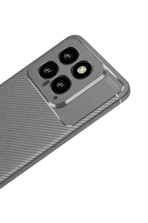 Xiaomi Mi 14T Kılıf Auto Focus Karbon Kapak - Gri