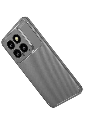 Xiaomi Mi 14T Kılıf Auto Focus Karbon Kapak - Gri