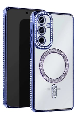Samsung Galaxy A16 5G Joke Simli Magneticsafe Kılıf - Mavi