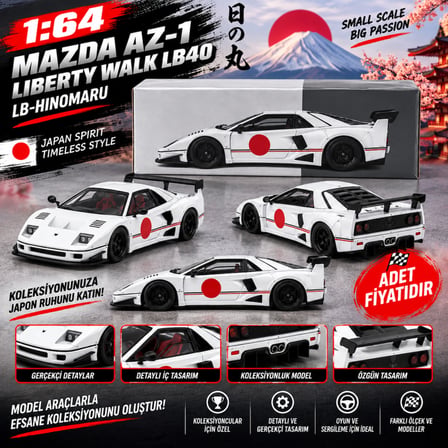 1/64 Mazda AZ-1 Liberty Walk LB40 LB-Hinomaru (adet fiyatıdır)