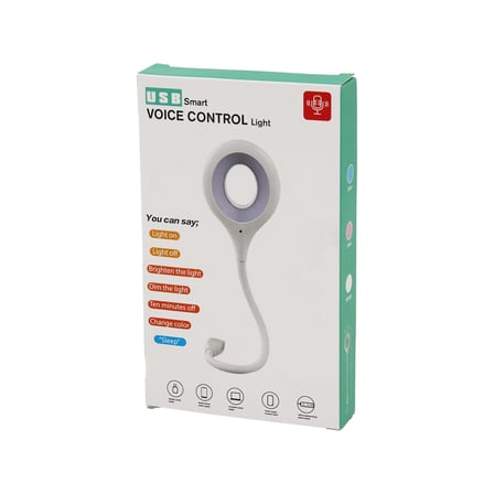 Ses Kontrollü Mini USB LED Lamba Yuvarlak Akrobat Kollu