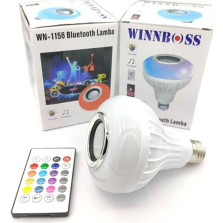 Bluetooth'lu Hoparlörlü LED Ampul