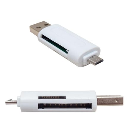 USB To Micro USB + Kart Okuyucu Otg Çevirici