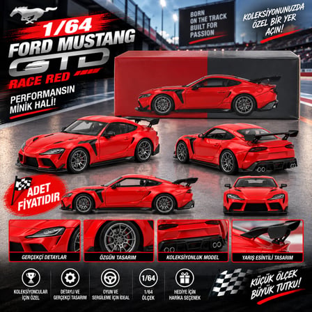 1/64 Ford Mustang GTD Race Red (adet fiyatıdır)
