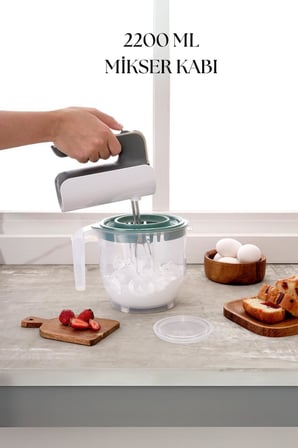 2200 Ml Mikser Kabı Yeşil & Ölçü Kabı & Saklama Kabı-DNY0027