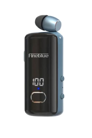 Fineblue F580 Dijital Göstergeli Makaralı Titreşimli Bluetooth Kulaklık Mavi