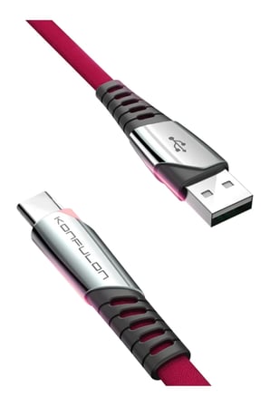 Konfulon DC18 Type-C Kablo 1M 5A - Kırmızı